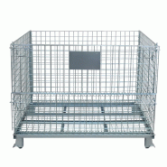 Conteneur grillagé repliable de stockage