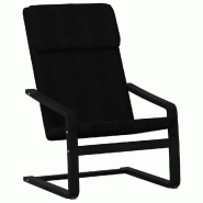 Décoshop26 - Fauteuil design simple chaise de canapé design moderne en tissu noir DEC026740 - noir 3000255985142