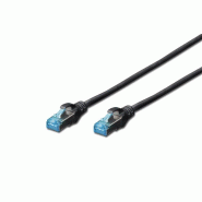 DIGITUS Câble de brassage CAT 5e SF/UTP, 2 m, noir - noir 4016032321323