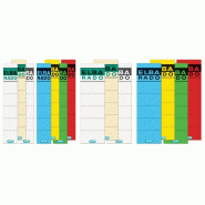 Elba 100420952 Étiquettes dos large/courte, autocollant, Lot de 10, Bleu - 4002030026537