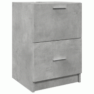 Helloshop26 - Armoire de lavabo moderne rangement salle de bain 40 x 37 x 59 cm en bois d'ingénierie gris béton 02_0049530 - gris Bois massif 300023