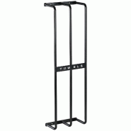 Helloshop26 - Porte serviettes mural 3 barres 21 x 12 x 74 cm gain de place pour 6 serviettes finition mate style épuré en métal 21_0005863 - noir_0
