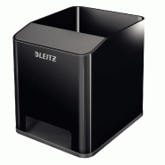 LEITZ Pot à crayons Dual, en polystyrène coloris noir - noir 53630095