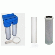 Pack de filtration d'eau double porte filtre plus 3 filtres anti s?Diment 10  microns et 3 filtres ? Charbon 5 microns