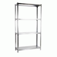 PROREGAL Étagère pour charges lourdes MID METAL SHARK | HxLxP 150x120x40cm | Charge du compartiment 200kg | Galvanisé - gris métal PR_RS138-41 PROREGAL Étagère pour charges lourdes MID METAL SHARK | HxLxP 150x120x40cm | Charge du compartiment 200kg | Galvanisé - gris métal PR_RS138-41