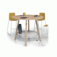 Table haute ronde Altare grand format bois massif Table haute ronde Altare grand format bois massif