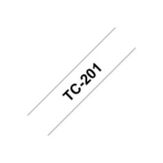 Brother Rouleau de ruban adhésif laminé, TC-201, noir sur blanc, 1,2 cm x 7,7 m Brother Rouleau de ruban adhésif laminé, TC-201, noir sur blanc, 1,2 cm x 7,7 m