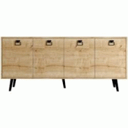 Buffet 4 portes en aggloméré Mirza Modern chêne Hanah Home - 8684284023836 Buffet 4 portes en aggloméré Mirza Modern chêne Hanah Home - 8684284023836