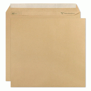 Clairefontaine Boîte de 250 pochettes kraft Mille Raies 229x324/C4, 90 g/m², adhésive avec bande - marron 750C