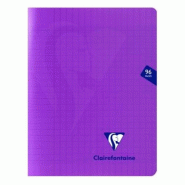 Clairefontaine Lot de 10 Cahier Mimesys 17x22, 96p./48 feuilles 90 g/m² piquées, coloris violet, Séyès - 3329683737414