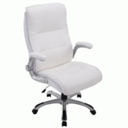 CLP Fauteuil de bureau BIG Villach Similicuir Blanc - blanc polyester 191864302 CLP Fauteuil de bureau BIG Villach Similicuir Blanc - blanc polyester 191864302