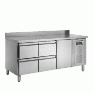 Comptoir pour saladette réfrigéré CK7340 1 porte et 4 tiroirs GN1/1 pces Inox TEFCOLD