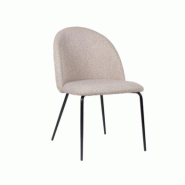 Emh Chaise professionnelle Caline – aluminium et revêtement tissu beige – design confortable – usage chr intérieur - beige aluminium CHAISCALINEBEIGE