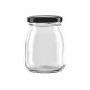 FHC - 84Pcs - Pot à dessert en verre avec couvercle noir en metal à visser - H91mm 200ml - transparent verre FHC294VYOG201 FHC - 84Pcs - Pot à dessert en verre avec couvercle noir en metal à visser - H91mm 200ml - transparent verre FHC294VYOG201