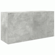Helloshop26 - Armoire murale de salle de bain design pratique 80 x 25 x 40 cm en bois d'ingénierie gris béton 02_0051280 - gris Bois massif 30002368