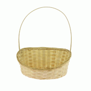 Panier bambou naturel 1 anse 28x23x12 cm - par 20