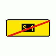 Panneau D69a - fin d'itinéraire 'S' - WP Signalisation - résine thermoplastique, recyclable, léger et incassable Panneau D69a - fin d'itinéraire 'S' - WP Signalisation - résine thermoplastique, recyclable, léger et incassable
