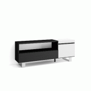 SKRAUT HOME Meuble TV, Banc Télé, 150x57x35cm, Pour les TV jusqu'à 65", Design industriel, Blanc et noir - blanc Bois manufacturé 54_2