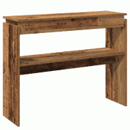 Table console vieux bois 102x30x80 cm bois d'ingénierie Modèle Apex Advance - 856626