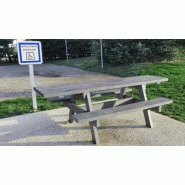 Table de pique-nique parc pmr / accessible pmr / plastique-composite / 240 x 140 x 82 cm / livrée montée ou prémontée