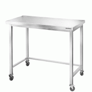 Table de travail en inox Bar 1000x500 mm avec renfort sur roulettes PREMIUM - GOLDINOX - gris inox 3701770833207