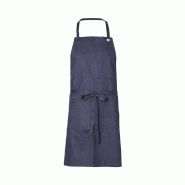 Tablier de service bavette Dan bleu denim