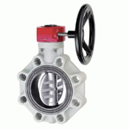 Vanne pap pvc-c - Corps PP - Manchette EPDM - Commande par réducteur - Diamètre 075mm - Référence 35FKOC/CR075E