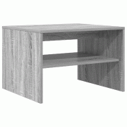 VidaXL Table basse Gris Sonoma 60 x 50 x 40 cm Bois d'ingénierie Modèle Atlas Office Nordique - 8000273