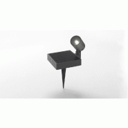 Zafferano Projecteur solaire de sol LED 1,3 W avec batterie et panneau photovoltaïque, IP65, gris foncé - gris 8054040724527