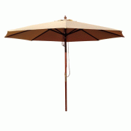 Parasol rond - Bois exotique - 3 m de diamètre