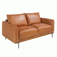 AC ANGEL CERDA Angel Cerdá Canapé 2 places en cuir marron 6129C 164 x 88 x 83 - marron fourrure 8435631020967
