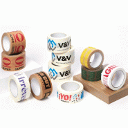 Adhésif personnalisable PVC solvant transparent x72 rouleaux impre 1 coul 50x66m