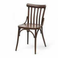 Bistromania Chaise de bistrot CHATELET - Aluminium couleur Bois - EA227