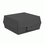 Boîte hamburger The Pack carton nano micro L 14,2X13,7X6,1cm noir - par 500