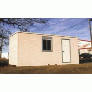 Bungalow de chantier sc30 / monobloc / ossature en métal / parois en panneaux sandwich / isolé / 2.94 x 2.5 x 2.7 m