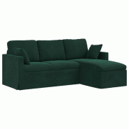 Canapé Vert foncé 198 x 134 x 80 cm Velours Modèle Atlas Office Prestige - 8721364377615