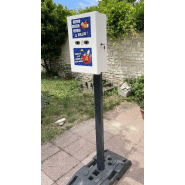 Cendrier mural urbain blanc et ludique - Prévention contre la pollution des mégots - 2 stickers A5 inclus_1