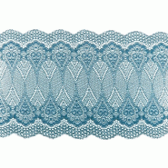 Chemin de table dentelle persan bleu petrole 18cm x 5m
