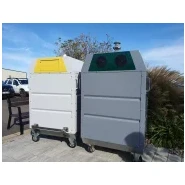 Conteneur  aérien en acier laqué - Volume 800 ou 1500 L - TriMob
