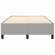 Décoshop26 - Sommier à lattes sur pieds cadre de lit 120x200 cm tissu gris clair TDL0207204 - gris 3001172988001