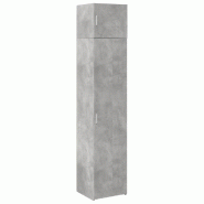 Helloshop26 - Armoire de rangement mince grande capacité 45 x 42,5 x 225 cm en bois d'ingénierie gris béton 02_0055563 - gris Bois massif 300023907