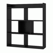 Helloshop26 - Bibliothèque estante 80 x 20 x 90 cm espace de rangement généreux design moderne en bois noir 20_0014808 - noir 3000228460102