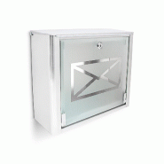 Helloshop26 - Boîte aux lettres murale moderne avec porte en verre 40 x 30 x 10 cm design élégant en inox argenté 13_0004136 - argenté verre 3000 Helloshop26 - Boîte aux lettres murale moderne avec porte en verre 40 x 30 x 10 cm design élégant en inox argenté 13_0004136 - argenté verre 3000