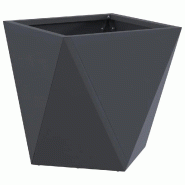 Helloshop26 - Jardinière moderne pour extérieur 30 x 30 x 30 cm résistance aux intempéries design épuré en acier anthracite 02_0053052 - acier 3