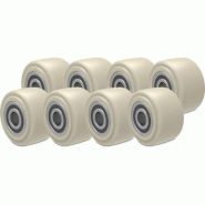 MLSWNY150808 - Lot de 8 roues de charge EMLSF25 - 2.7 kg