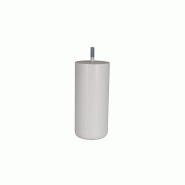 Pied meuble cylindrique 68x150mm - hÊtre laquÉ blanc