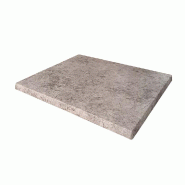Plateau rectangle de table d'extérieur Werzalit  60x70cm décor Smokey white