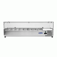 Présentoir à ingrédients inox vitré 8 GN1/3 L1805mm ATOSA