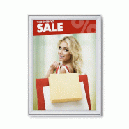 SHOWDOWN Displays Exposiciónate Cadre Clic-Clac Design Compasso® A1 Coins En Onglet 37 mm KRA1G37 - argenté aluminium KRA1G37