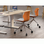 Fauteuil de bureau ergonomique Grabb - piètement pyramidal à roulettes chromé - 3 finitions de pied - 7 coloris de coque - Garantie 5 ans Fauteuil de bureau ergonomique Grabb - piètement pyramidal à roulettes chromé - 3 finitions de pied - 7 coloris de coque - Garantie 5 ans